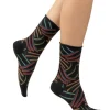 Bleu Foret Claws Patter Velvet Cotton Socks