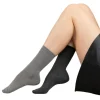 Bleu Foret Solid Color Cotton Socks Twin Pack