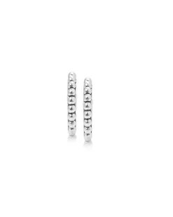Bloodline Design Medium Beaded Hoop Earrings