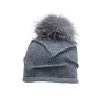 Canadian Hat Clareta Wool Beanie Fur Pom