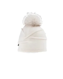Canadian Hat Clareta Wool Beanie Fur Pom