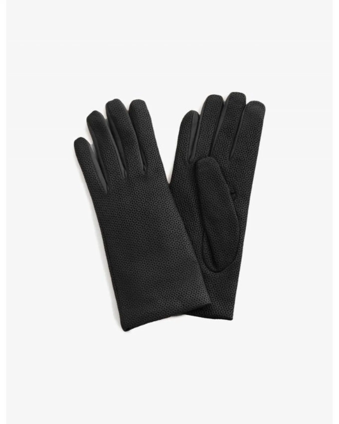 Cinzia Rocca Perforated Pattern Nappa Leather Gloves