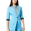 Cornflower Blue 3/4 Sleeve Blazer