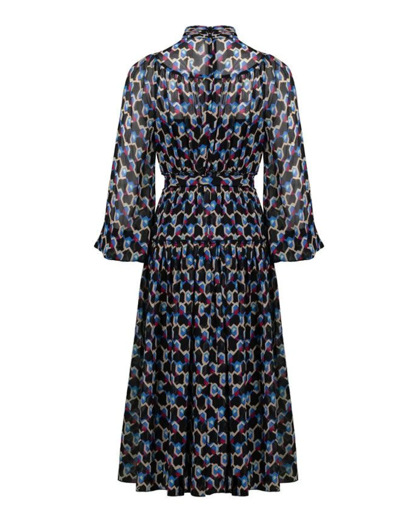 DVF Kent Geo Illusion Print Dress