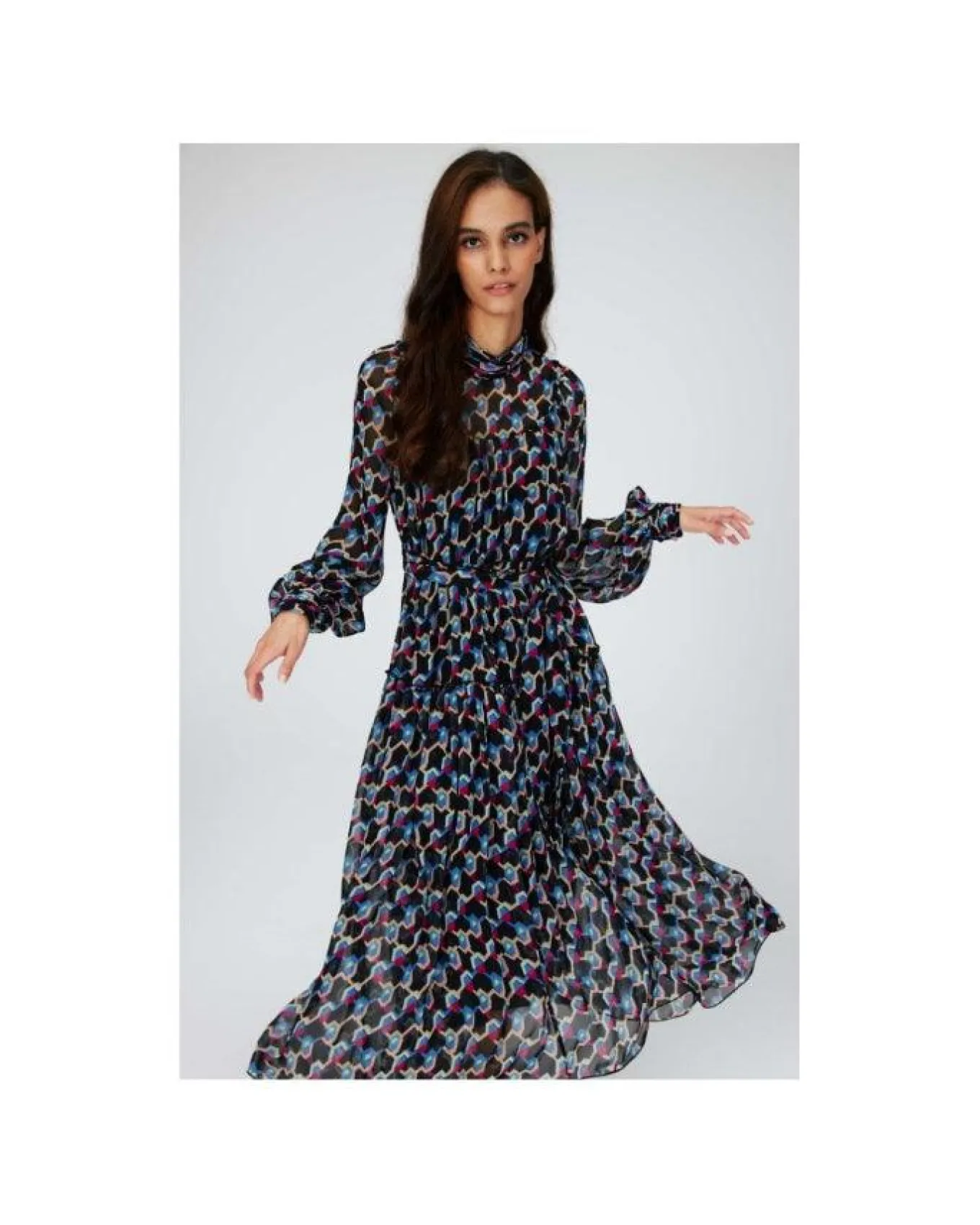 DVF Kent Geo Illusion Print Dress