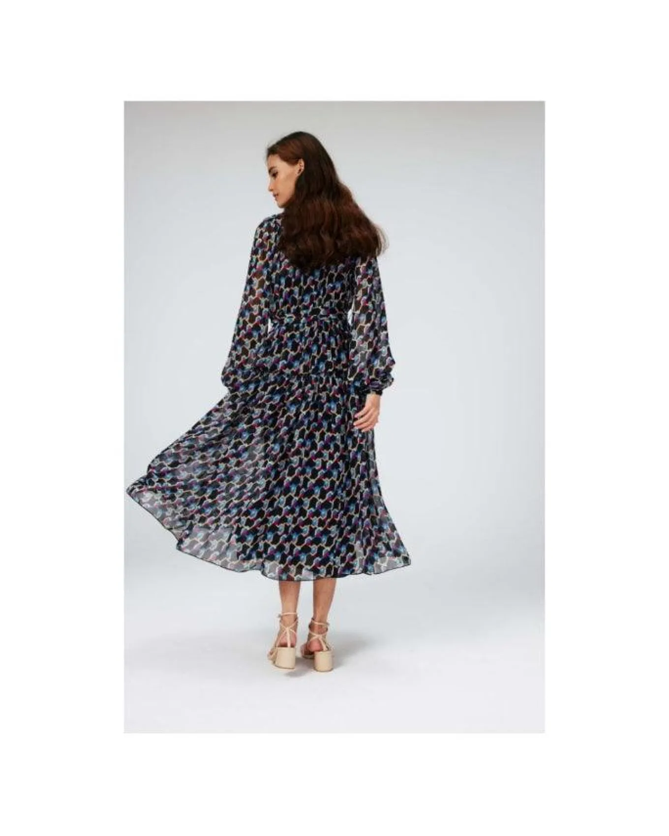 DVF Kent Geo Illusion Print Dress