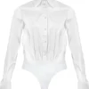 Hugo Boss Blaise Friday Body Suit Shirt White