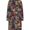 Ilse Jacobsen Long Quilted Hooded Print Coat