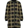 Ilse Jacobsen Long Quilted Check Print Coat