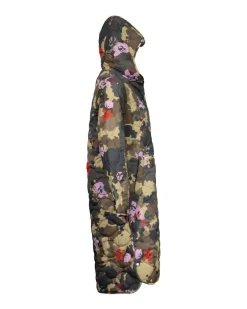Ilse Jacobsen Long Quilted Hooded Print Coat