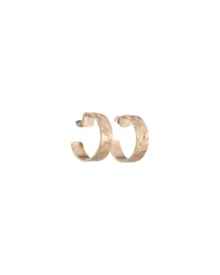 Karyn Chopik Gold Textured Grecian Hoop Earrings