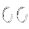 Karyn Chopik Silver Grecian Twist Hoop Earrings