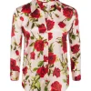 L'Agence Dani 3/4 Sleeve Romantic Rose Blouse