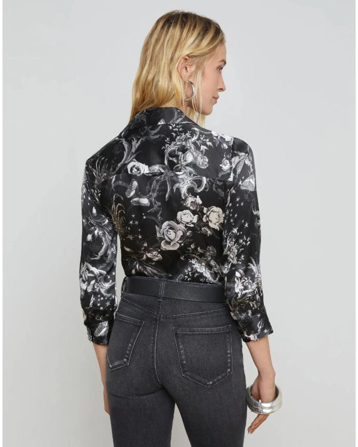 L'Agence Dani Black Zodiac Blouse