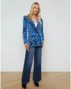 L'Agence Eileen Jacquard Knit Blazer