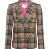 L'Agence Kenzie Plaid Double Breasted Blazer