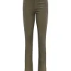 L'Agence Ruth Straight Leg Raw Hem Coated Jeans