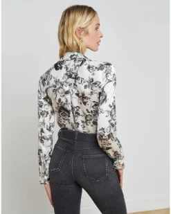 L'Agence Tyler Baroque Floral Blouse
