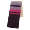 Luisa Cerano Fancy Stripe Alpaca Knit Scarf