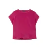 Luisa Cerano Mix Jersey Cap Sleeve Tee