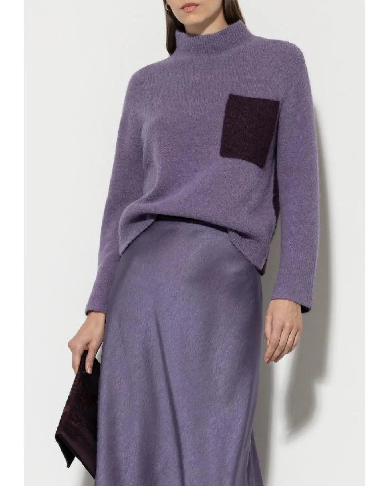 Luisa Cerano Two Tone Alpaca Knit Sweater