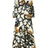 Luisa Cerano Washed Out Floral Midi Dress