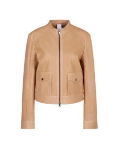Marc Cain Perforated Leather Zip Jacket