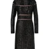 Marc Cain Sequin-Mesh Cut Outs Dress