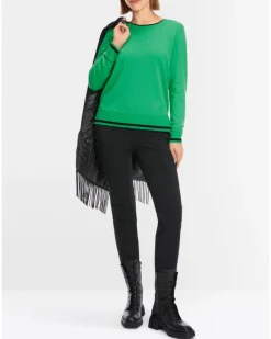 Marc Cain Trim Detail Crew Neck Sweater