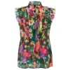 Marc Cain Vibrant Floral Sleeveless Blouse