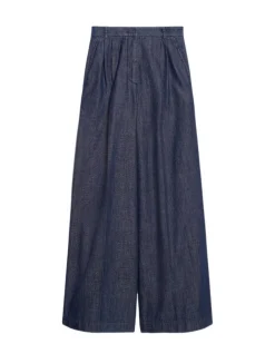 Max Mara Weekend Fuxia Pleated Denim Pant