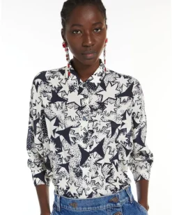 Max Mara Weekend Peana Flared Print Blouse