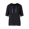 MCN/TOP/DRAWSTRING NECK 1/2 SLV BLOUSE