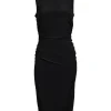 Norma Kamali Sleeveless Shirred Waist Dress