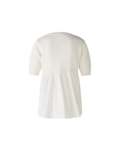 Oui Pleated Back Knit Pullover