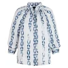 Smythe Gathered Chain link Print Blouse
