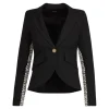 Smythe One Button Graphic Tuxedo Stripe Blazer