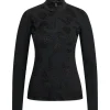 Sportalm Pattern Front Zip Split Neck Pullover