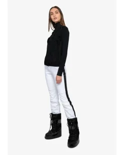 Sportalm Pattern Front Zip Split Neck Pullover