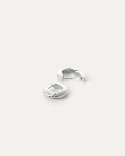 Toni Small Hinged Siliver Hoops