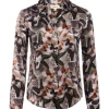 Tyler Dark Butterfly Silk Blouse