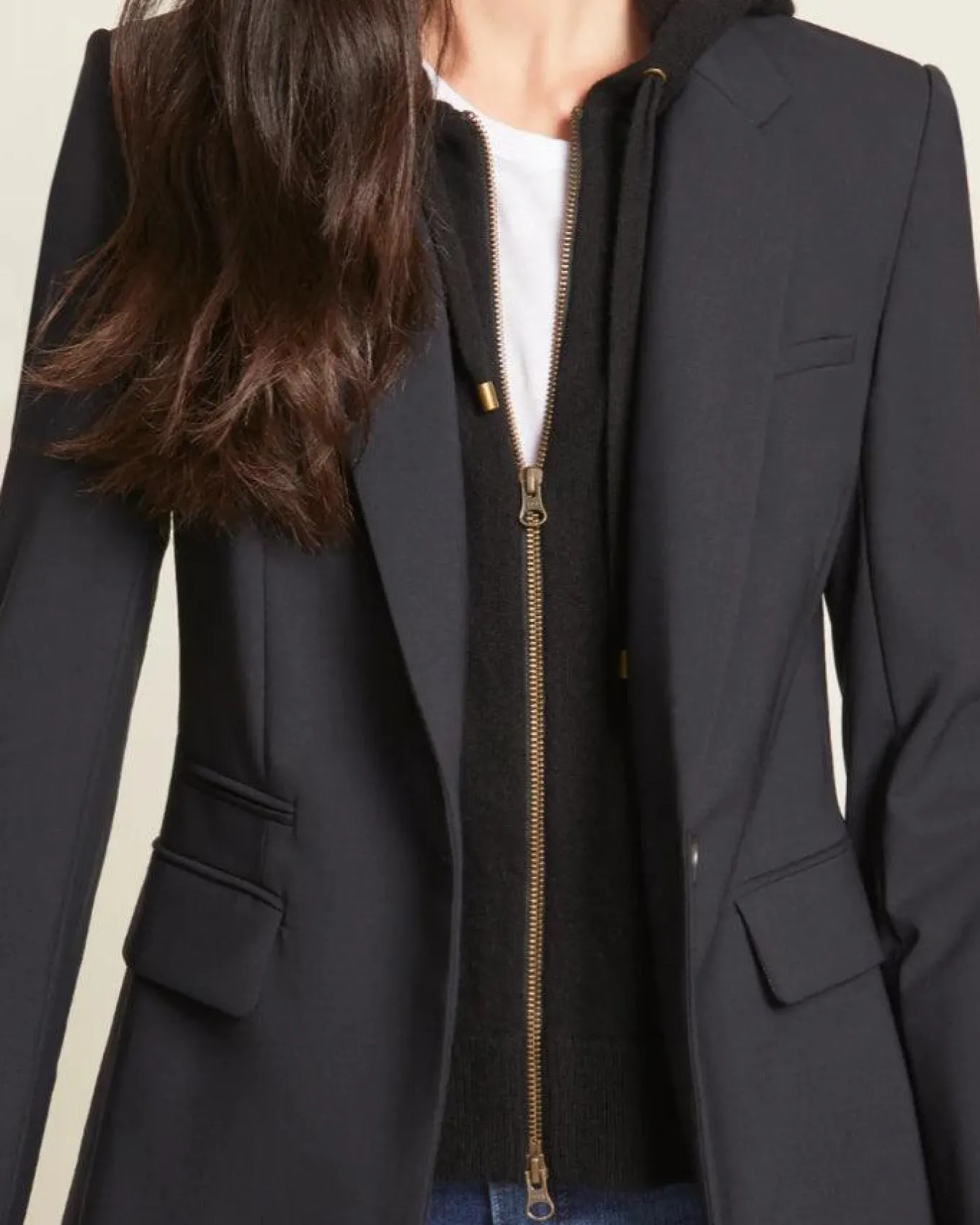 Veronica Beard Cashmere Wool Hoodie Dickey