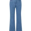 Veronica Beard Crosbie Wide Leg Striped Jeans