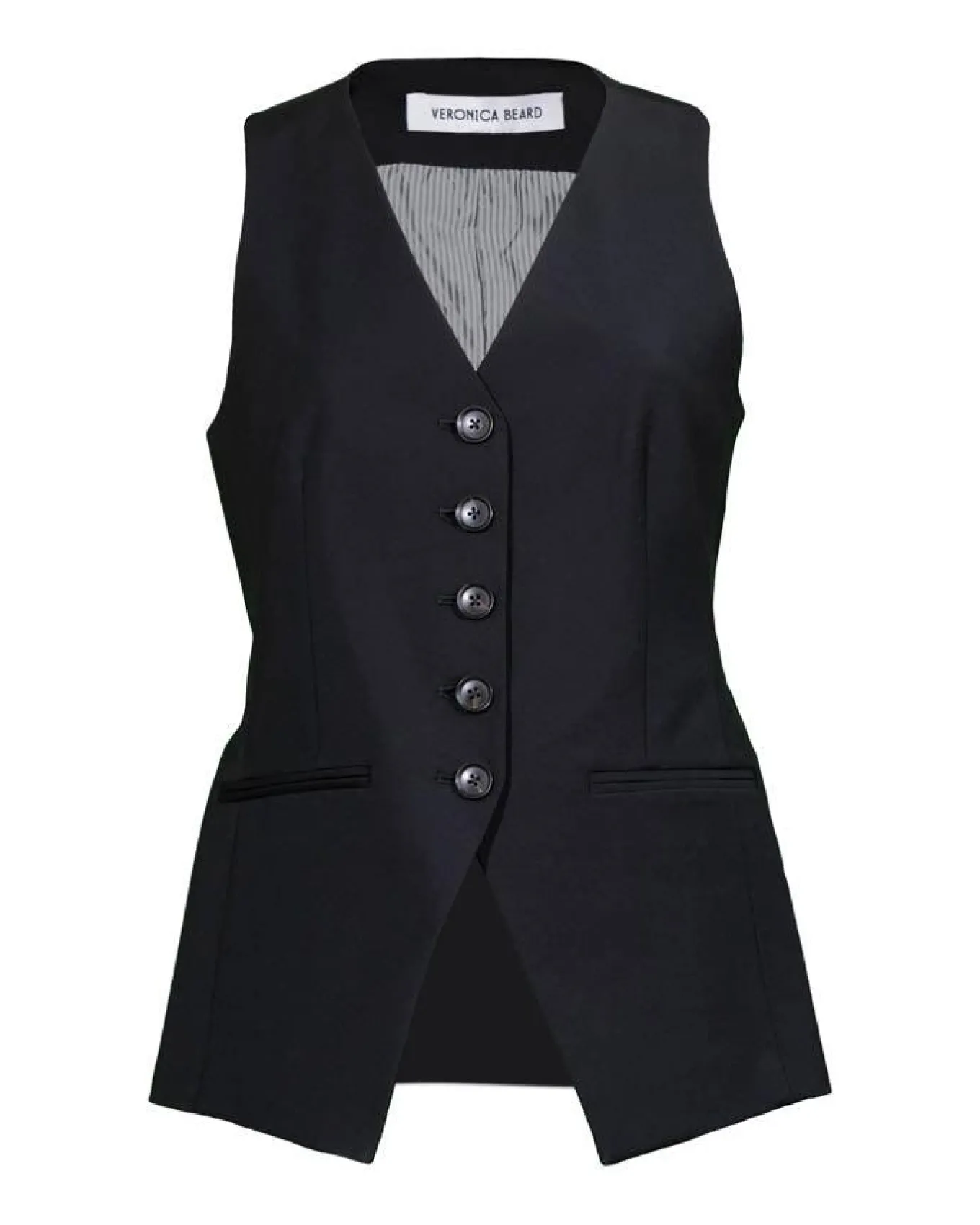 Veronica Beard Liff Stretch Linen Vest