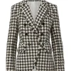 Veronica Beard Miller Houndstooth Dickey Jacket