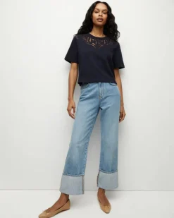 Veronica Beard Monty Embroidered Tee